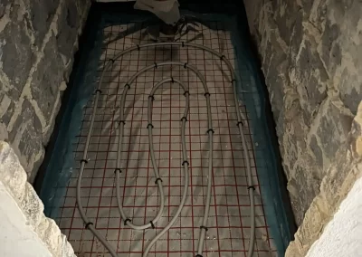 Instalace podlahového topení a rekonstrukce rodinného domu. Jistebník